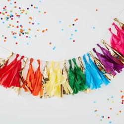 Pastel Rainbow Confetti Balloon DIY Tassels